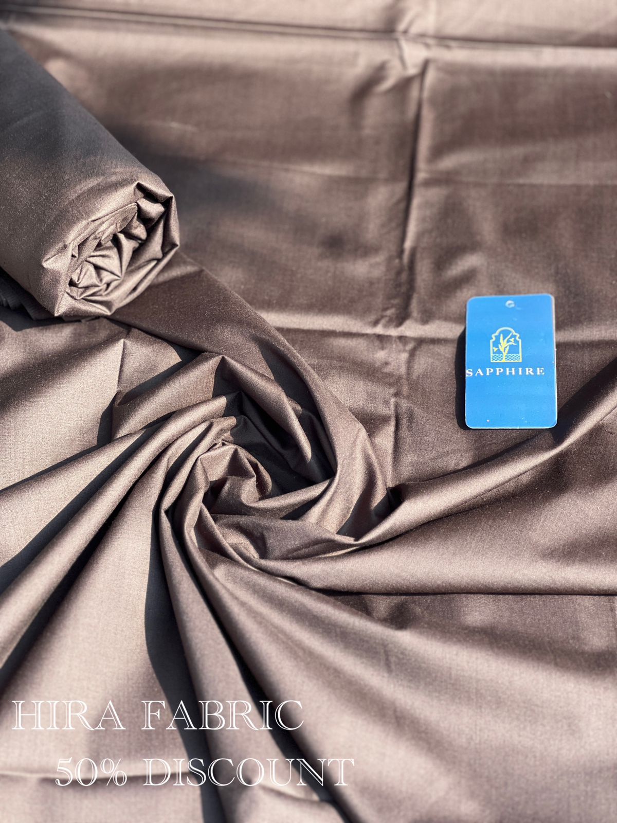Sapphire Hira Collection – Rich Dark Brown Wash & Wear | Premium Men’s Fabric